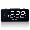 Lenco PLL FM wekkerradio groot en duidelijk 1.8" LED display Wit