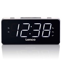 thumb-PLL FM wekkerradio groot en duidelijk 1.8" LED display Wit-1
