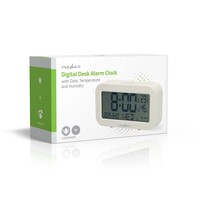 thumb-Digitale Tafelklok LCD Hout Wit-7
