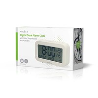 thumb-Digitale Tafelklok LCD Hout Wit-8