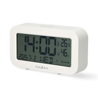 thumb-Digitale Tafelklok LCD Hout Wit-3