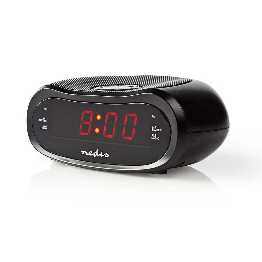 Wekkerradio LED AM/FM Snoozefunctie Slaaptimer  Zwart-3