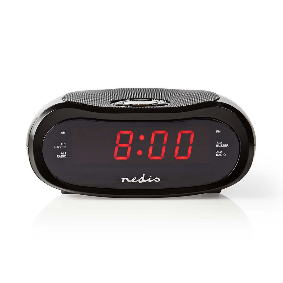 Wekkerradio LED AM/FM Snoozefunctie Slaaptimer  Zwart-2