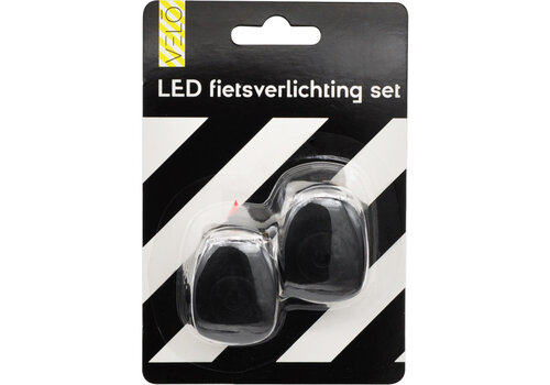  VELO Siliconen Fietslampjes Zwart 