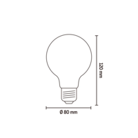 thumb-Globe G80 Gold Flex Filament 220-240V 3,8W 250lm 2100K E27 dimbaar via LED dimmer-4