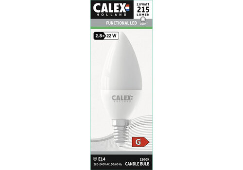 Calex Kaars B35 SMD 220-240V 2.8W 215lm 2200K E14 niet dimbaar 