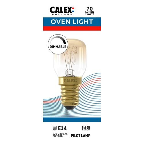  Calex Ovenlamp 220-240V 15W E14 300°C T22 2200K 