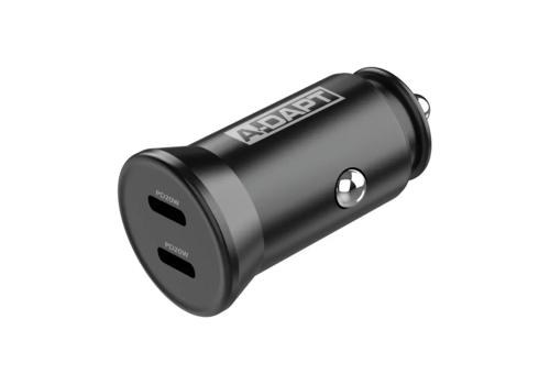  A-DAPT Autolader 2x USB-C Power Delivery 40W Zwart 
