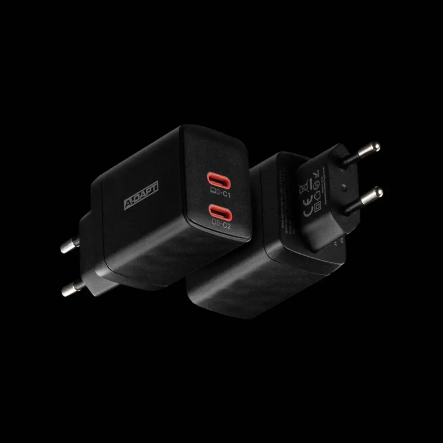 Thuislader 45W 2x USB-C PD Zwart-4
