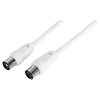 Q-Link Coaxkabel 3C2V HF Stekker Recht Wit 10 Meter