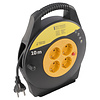 Q-Link Kabelbox Haspel Randaarde 10 Meter Zwart/Geel