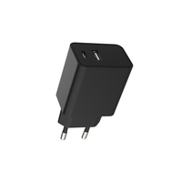 thumb-USB Adapter 20W 1x USB-A + 1x USB-C Zwart-2