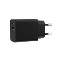 thumb-USB Adapter 20W 1x USB-A + 1x USB-C Zwart-1