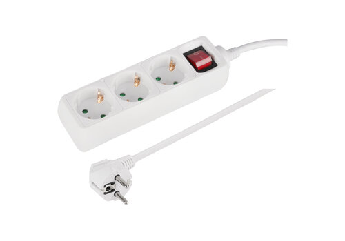  Q-Link 3V Stekkerdoos | 1,5M | Wit | Schakelaar 