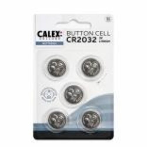  Calex Knoopcel Lithium CR2032 3V, blister 5 stuks 
