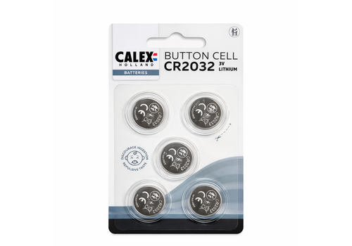  Calex Knoopcel Lithium CR2032 3V, blister 5 stuks 