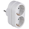 Q-Link Verdeelstekker 2 x Randaarde - 16A - Verticaal Wit