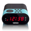 Lenco FM Wekkerradio met slaaptimer en dubbele alarm functie - Blauw