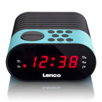 thumb-FM Wekkerradio met slaaptimer en dubbele alarm functie - Blauw-1