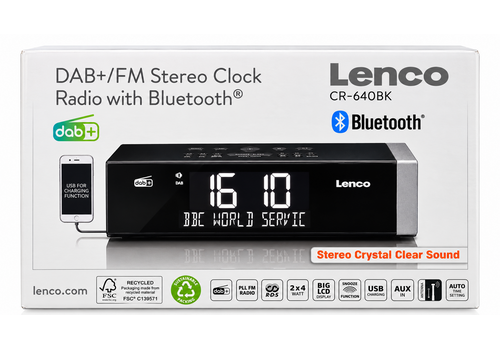  Lenco DAB+ FM-klokradio met Bluetooth 