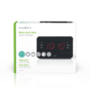 Nedis Wekkerradio LED 1x 3.5 mm Audio Input Tijdprojectie AM/FM Snoozefunctie Slaaptimer Zwart