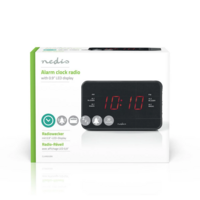 thumb-Wekkerradio LED 1x 3.5 mm Audio Input Tijdprojectie AM/FM Snoozefunctie Slaaptimer Zwart-1