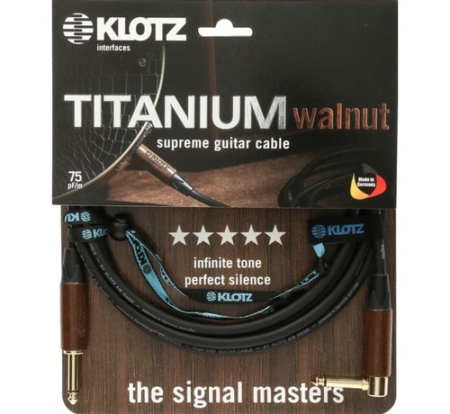 Klotz  Klotz Titanium Walnut gitaarkabel - 4,5 meter