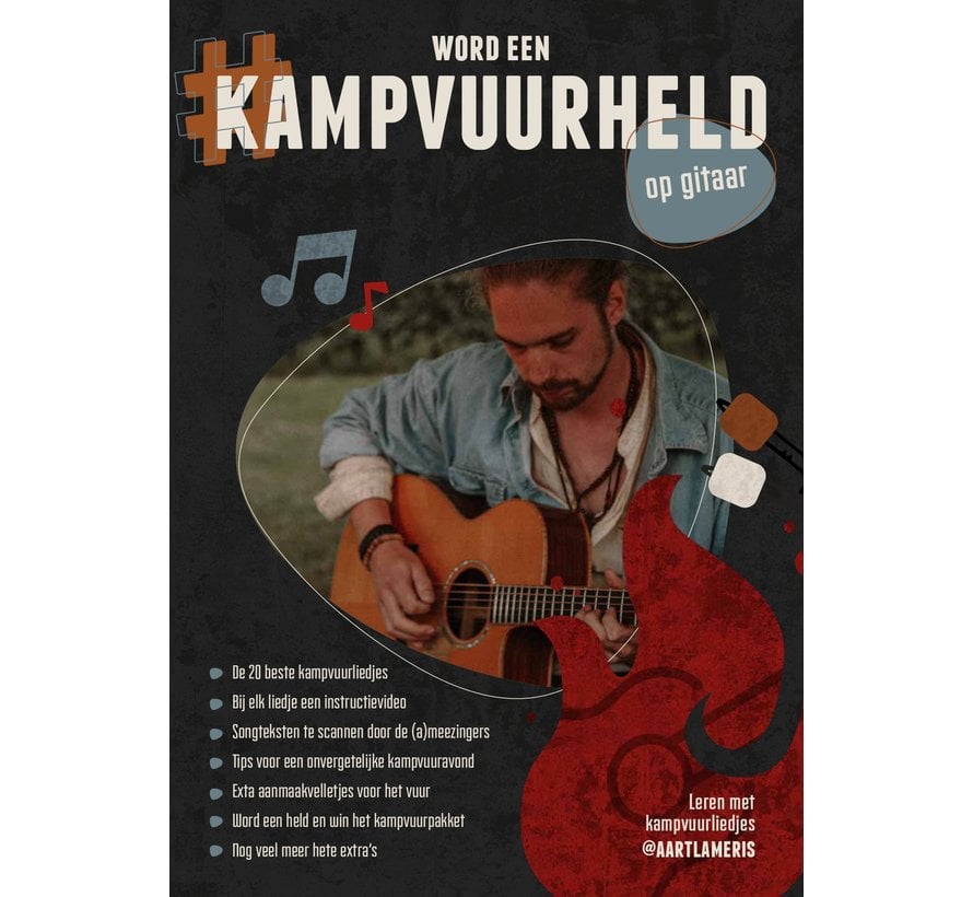 KAMPVUURHELD | Gitaarboek Akoestische Gitaar | Bladmuziek | Lesboek
