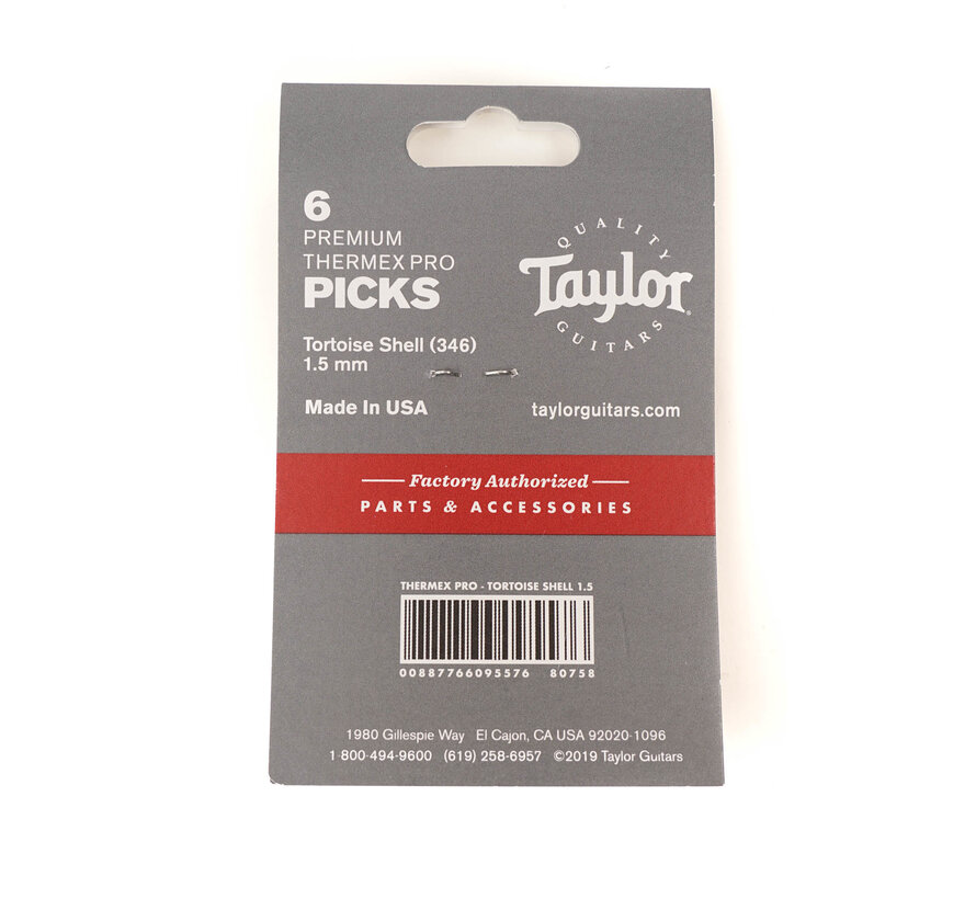 Taylor 6 Premium Thermex Pro plectrums Tortoise 346