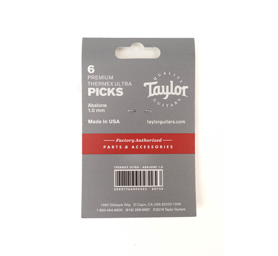 Taylor 6 Premium Thermex Ultra plectrums Abalone