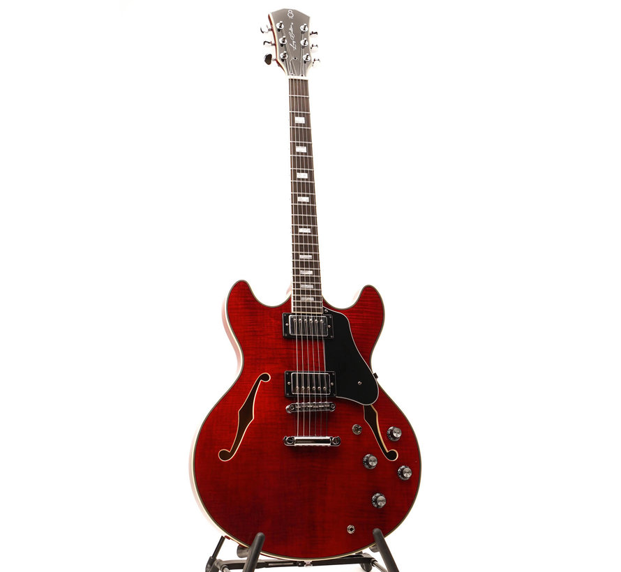 Sire H7 STR Larry Carlton elektrische Archtop gitaar | See Through Red Hollowbody