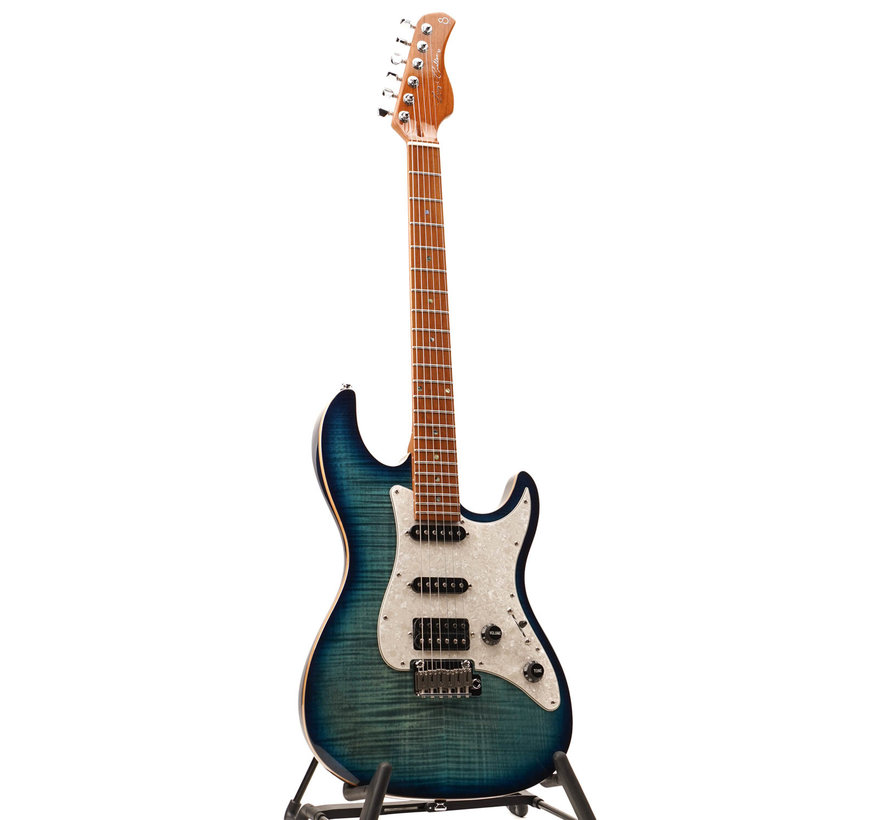 Sire S7FM TBL Larry Carlton elektrische gitaar | Transparant Blue Stratocaster