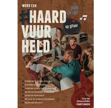 Haardvuurboekje HAARDVUURHELD | Gitaarboek Akoestische Gitaar | Bladmuziek | Lesboek