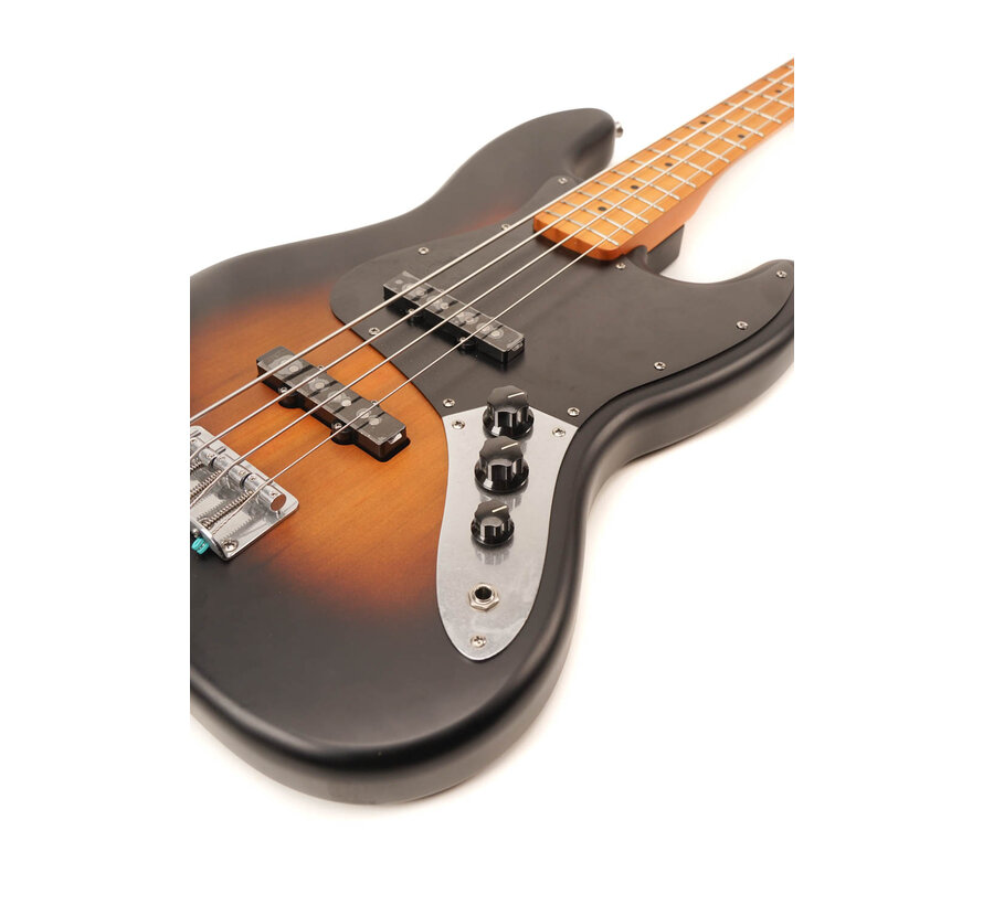 Squier 40th Anniversary Jazz Bass MN AHW BAPG | Satin Wide 2-Color Sunburst