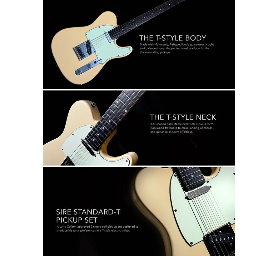 Sire T3 Telecaster Linkshandig | Larry Carlton | Sonic Blue