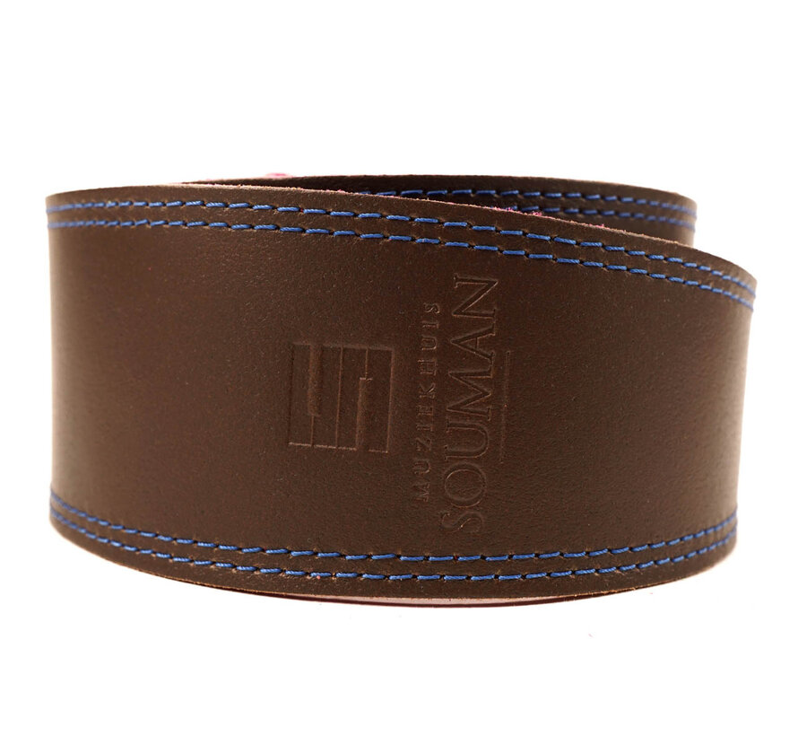 Gitaarband | Muziekhuis Souman | Guitar Strap | Brown/Pink