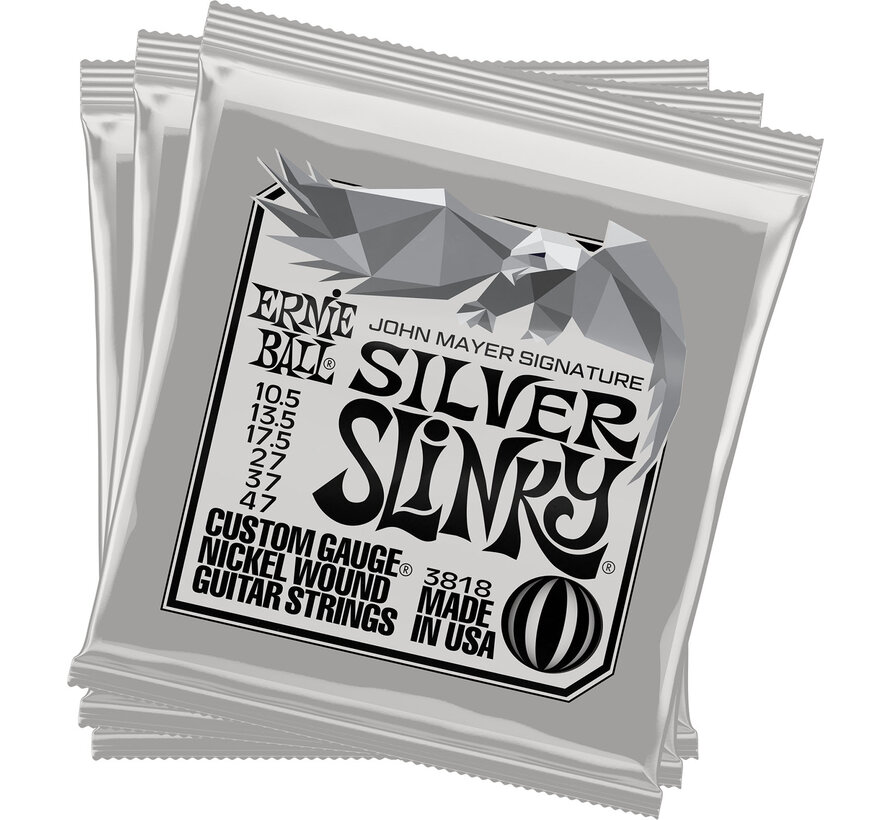 Ernie Ball Silver Slinky John Mayer 3-Pack in Box