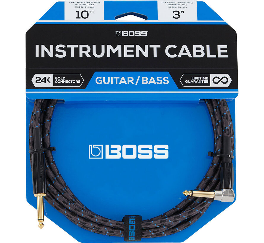 Boss BIC-10A instrumentkabel 3m - gehoekt