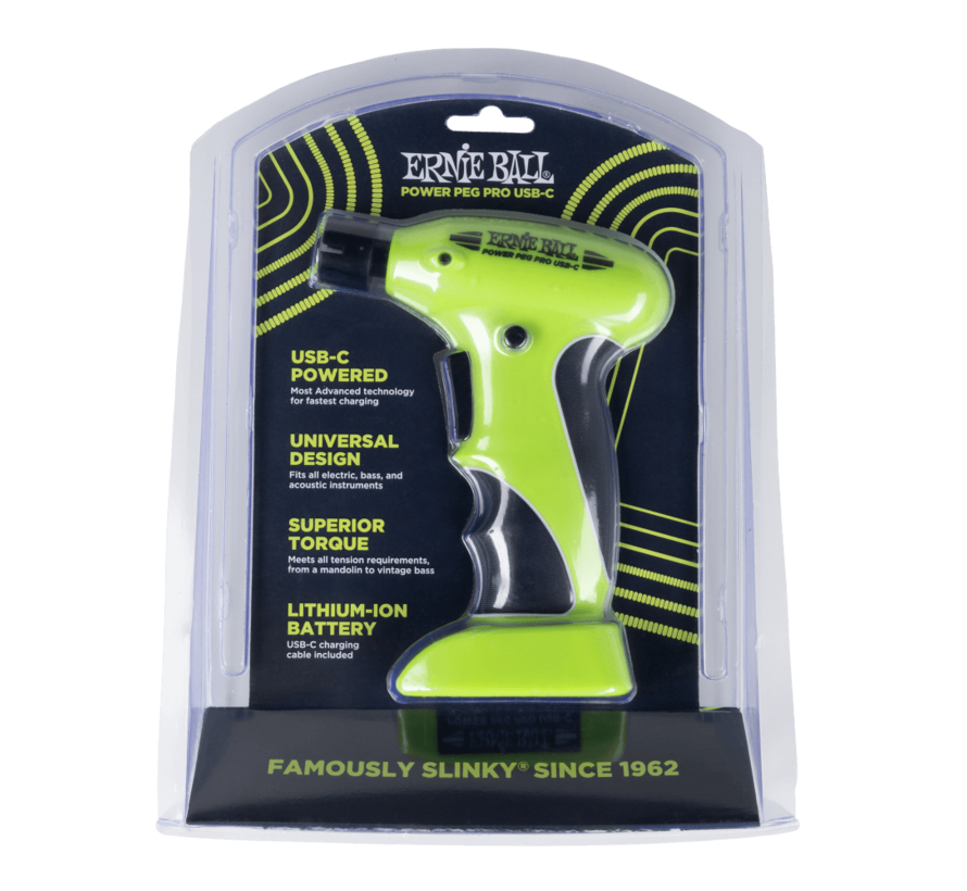 Ernie Ball Power Peg Pro | Gemotoriseerde Snarenwinder | USB-C |  AEB9626