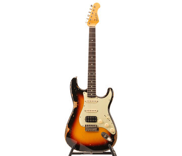 Del-Tone Del-Tone 60's Stratocaster HSS | 3-Tone Sunburst | Heavy Aging