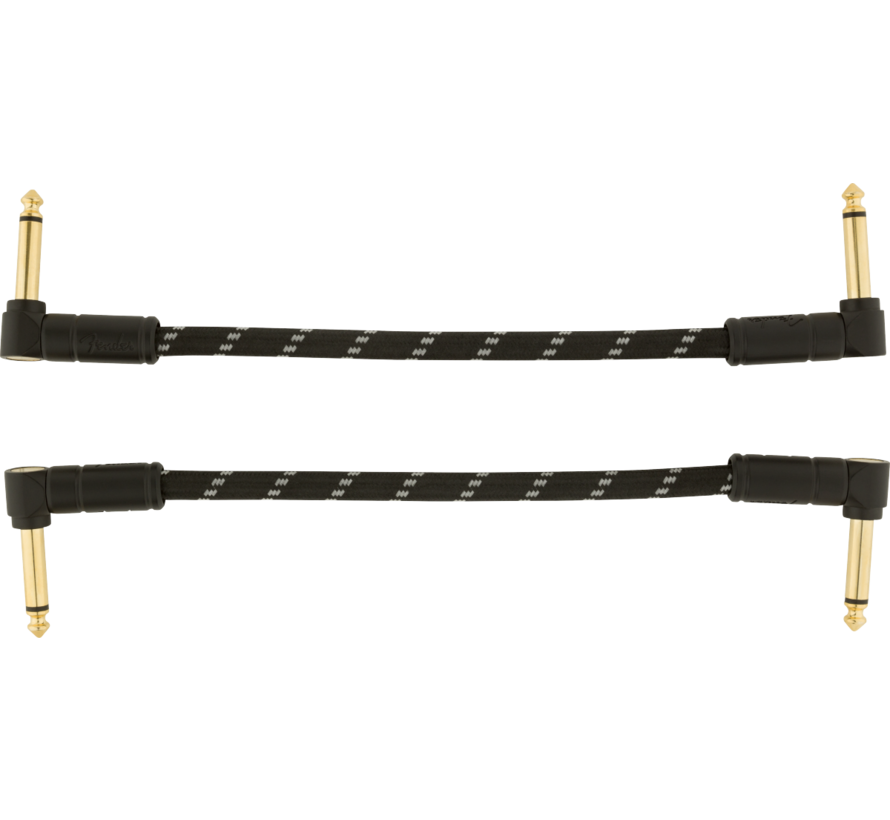 Fender patch kabel | 15 cm | 6 inch | Deluxe Series | 2 stuks