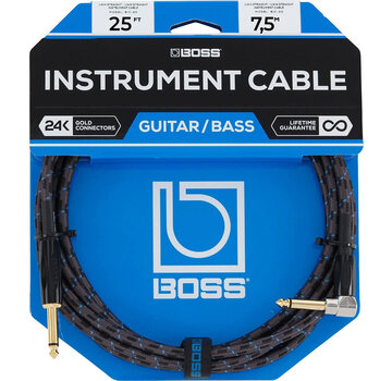 Boss Boss BIC-25A instrumentkabel 7,5m - gehoekt