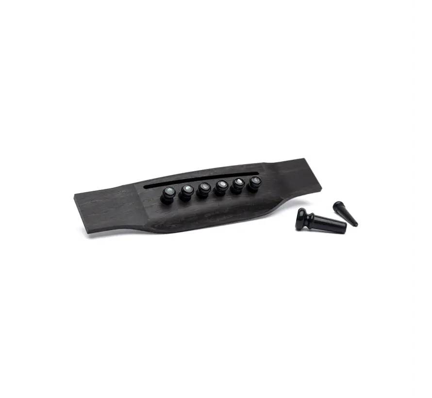 Martin & Co | Bridge & Endpin Set | Black/ Pearl