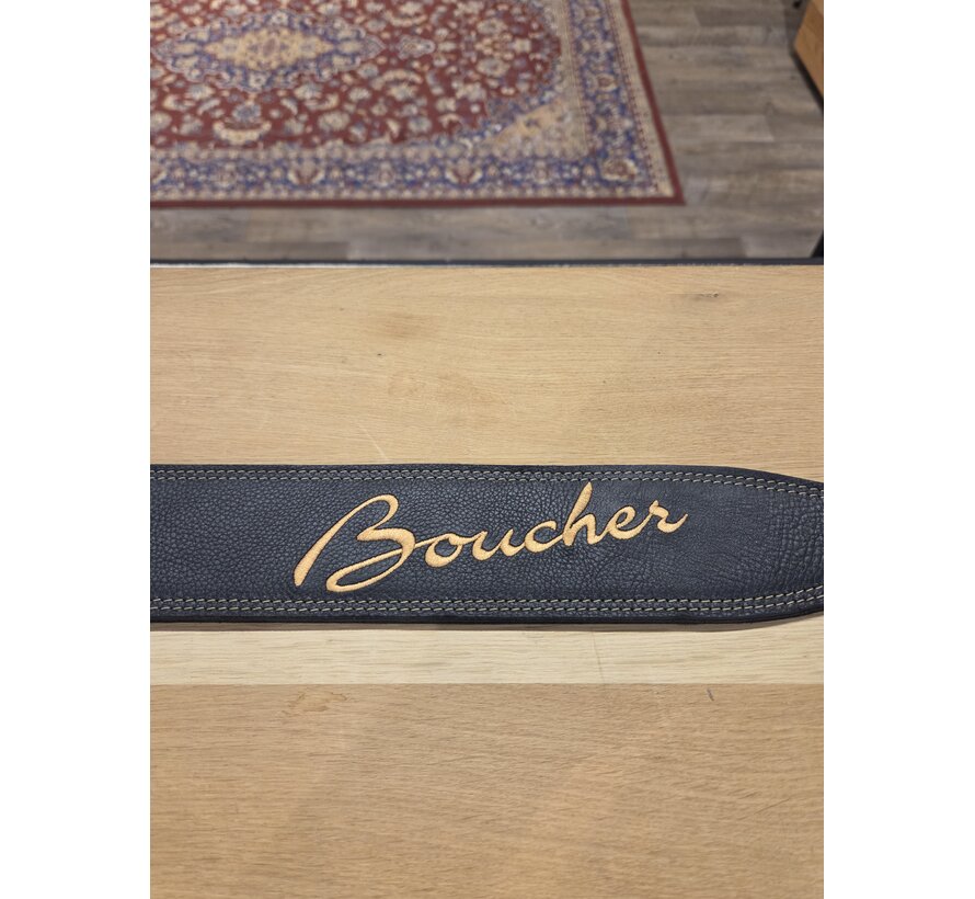 Boucher Guitar Strap Black Premium Leather | Gitaarband