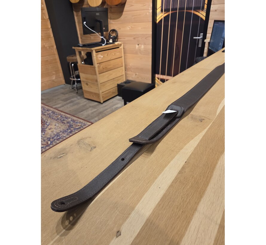 Boucher Guitar Strap Dark Brown Premium Leather | Gitaarband