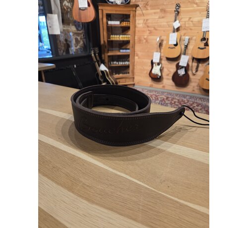 Boucher Boucher Guitar Strap Dark Brown Premium Leather | Gitaarband
