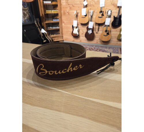 Boucher Boucher Guitar Strap Brown Suede | Gitaarband
