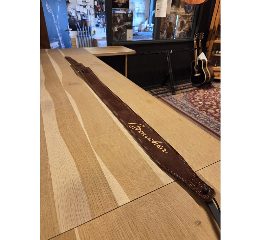 Boucher Guitar Strap Brown Suede | Gitaarband