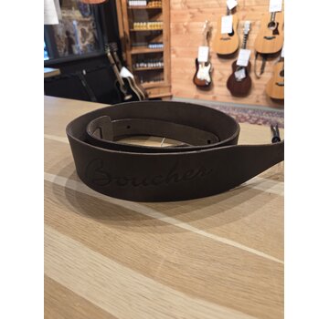 Boucher Boucher Guitar Strap Dark Brown Leather | Gitaarband