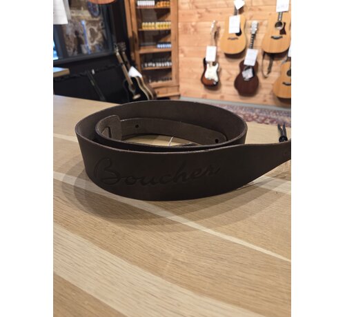 Boucher Boucher Guitar Strap Dark Brown Leather | Gitaarband